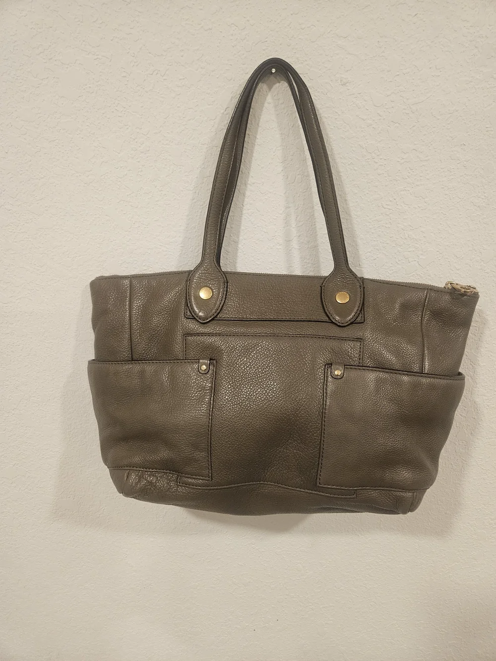  Marc by Marc Jacobs Puma Taupe Cowhide Leather Tote Legacy Bag - Picture 2 of 10